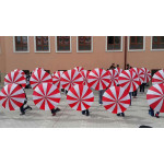 AVRUPA  201-42   23 NİSAN ŞEMSİYELERİ KIRMIZI BEYAZ ŞEMSİYELER, TÖREN ŞEMSİYELERİ,