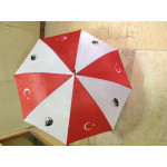 AVRUPA 201-43  KIRMIZI BEYAZ  23 NİSAN TÖREN ŞEMSİYELERİ,