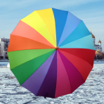 AVRUPA 101-06  16 TELLİ BÜYÜK BOY GÖKKUŞAGI ŞEMSİYE